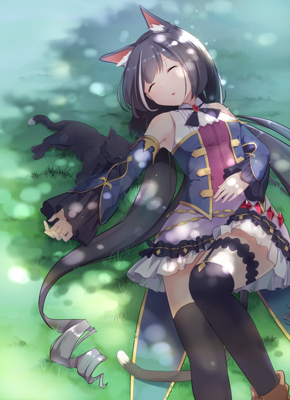 Sleeping - Anime Art, Аниме, Princess Connect! Re:Dive, Kyaru, Animal Ears, Kiruya Momochi