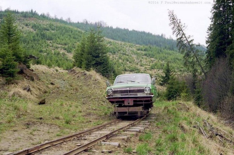 Journey of German journalists of the 1991 model in the Romanian Carpathians on a railcar with a body from the Volga - Trolley, Volga, Railway transport, Longpost