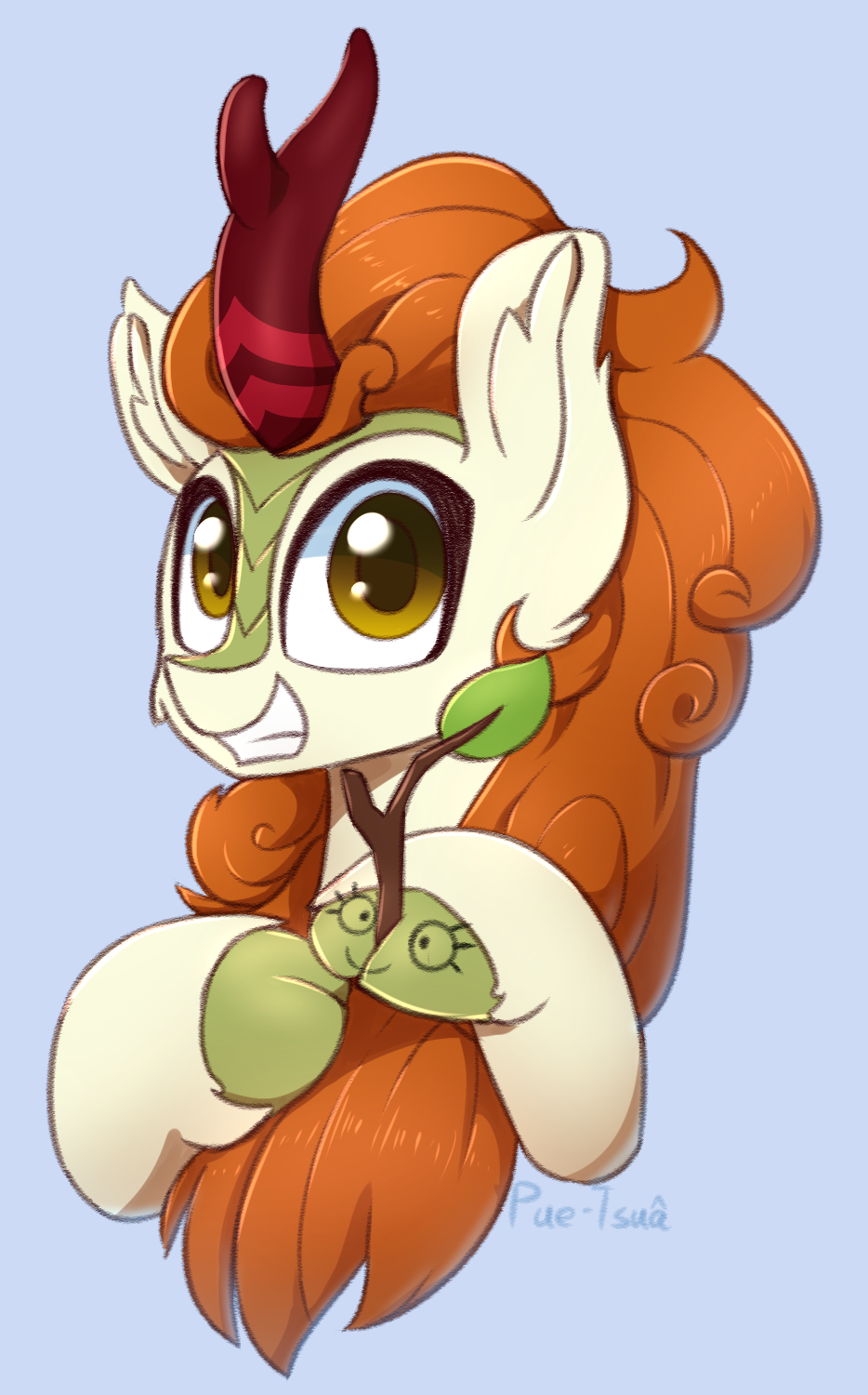 Nyasha-kirinyasha and her friend - My little pony, MLP Kirin, Autumn blaze, PonyArt, Puetsua