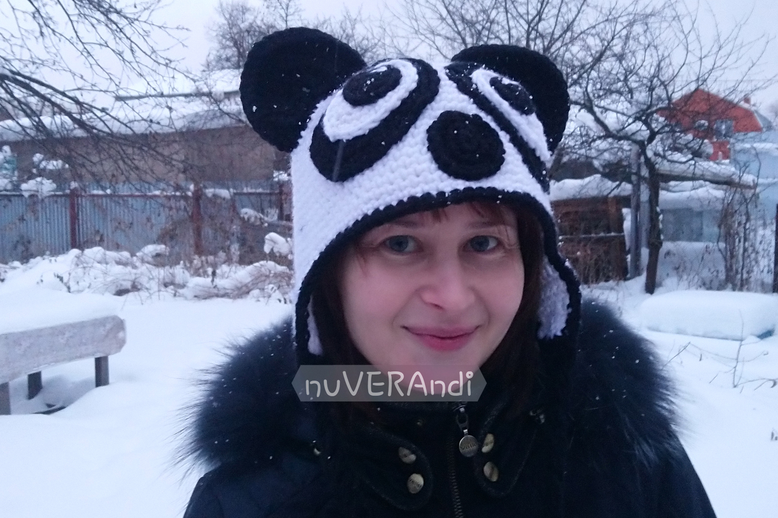 Pando hat :-) - My, Knitting, Crochet, Needlework with process, Cap, Panda, Longpost