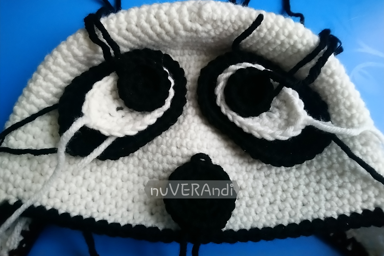 Pando hat :-) - My, Knitting, Crochet, Needlework with process, Cap, Panda, Longpost