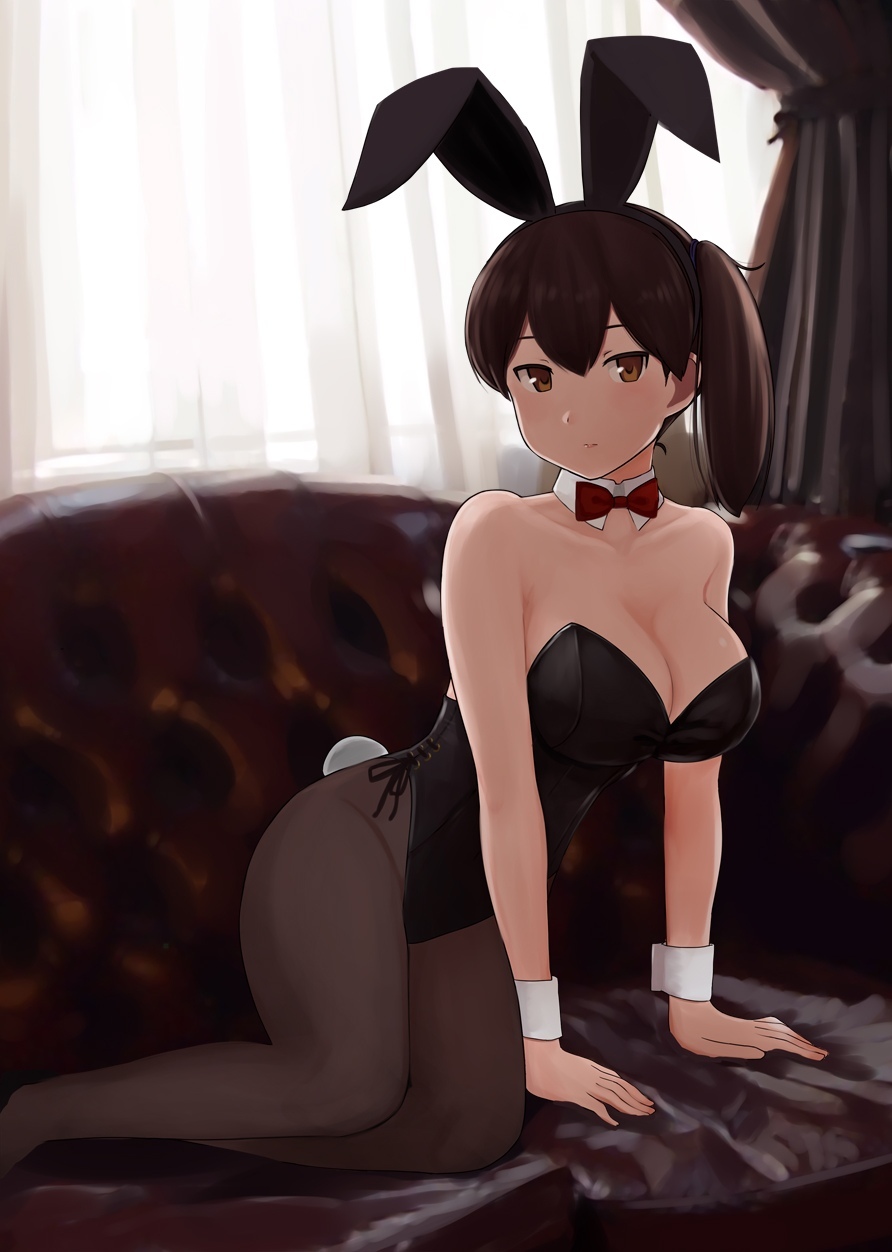 Kaga - NSFW, Kantai Collection, Kaga, Bunnysuit, Этти, Anime Art, Аниме, Арт