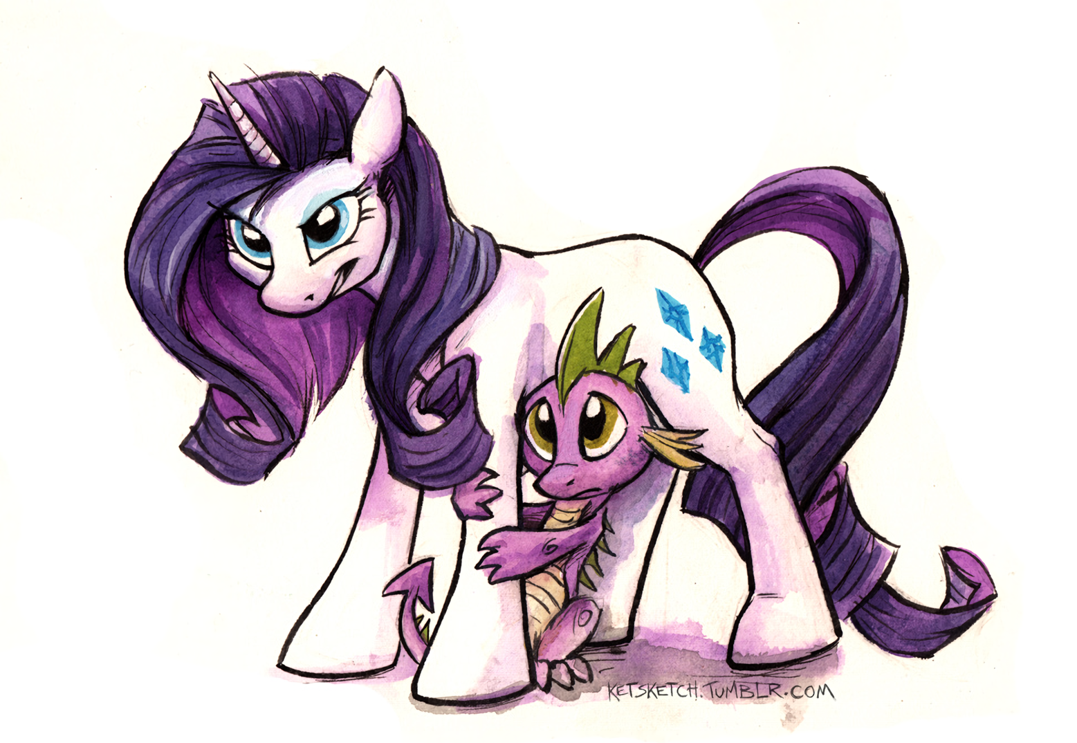 Leave Him Alone - My Little Pony, Rarity, Spike, Kenket