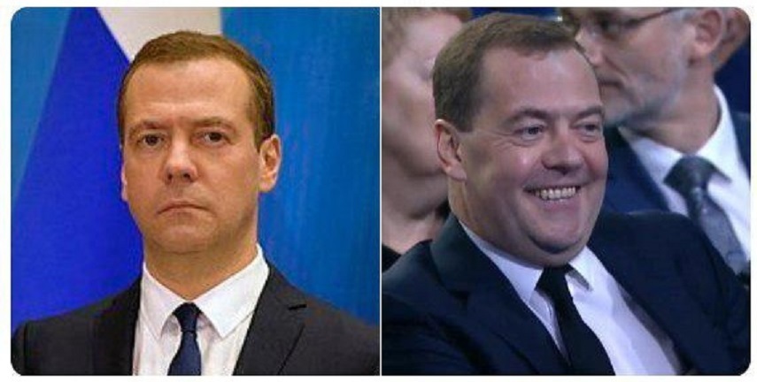 Before vacation at grandma's / After vacation at grandma's :) - Humor, Dmitry Medvedev