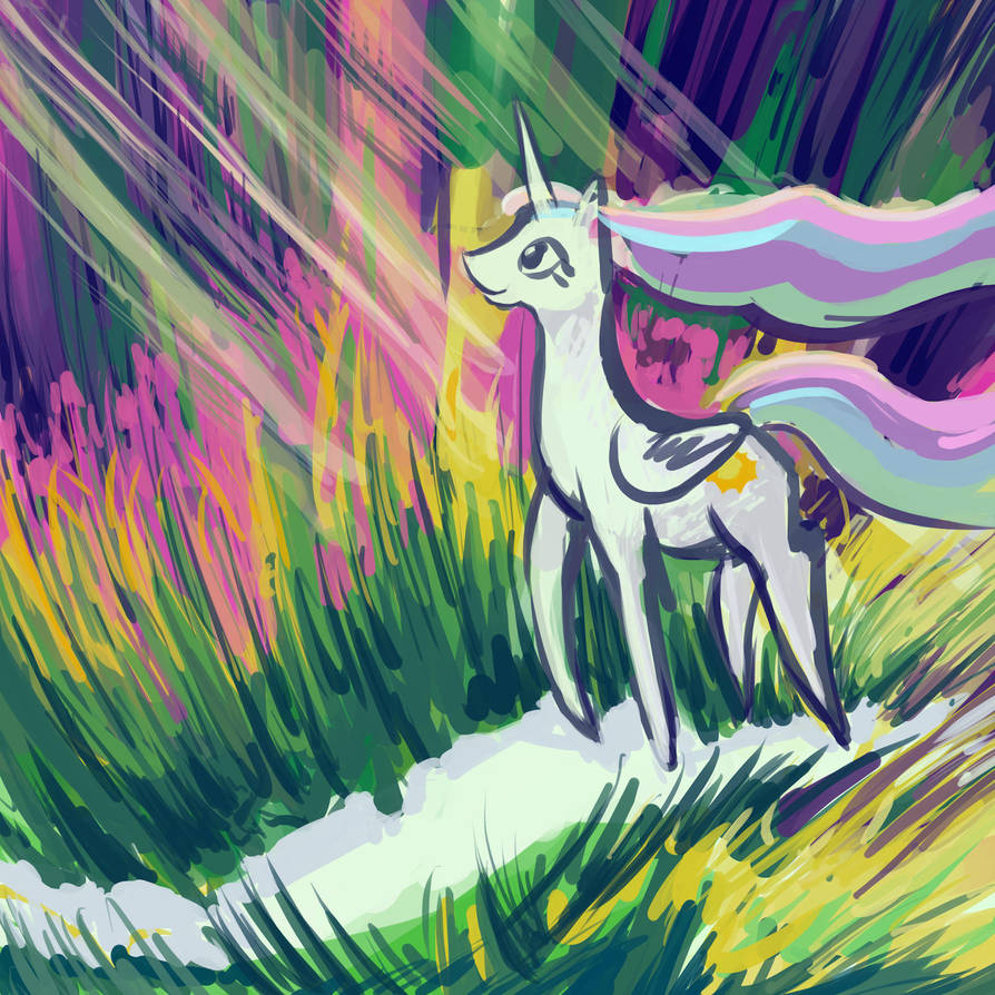 Canterlot Gardens - My little pony, Princess luna, Princess celestia, Canterlot, Art, Longpost, Dahtamnay