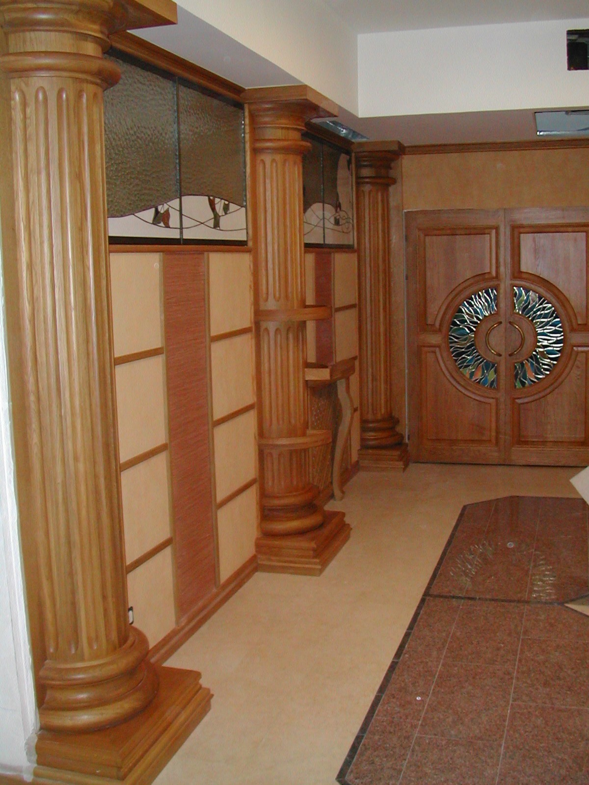 Semicircular columns in the interior of solid oak - My, Handmade, Interior, Oak, Woodworking, Longpost