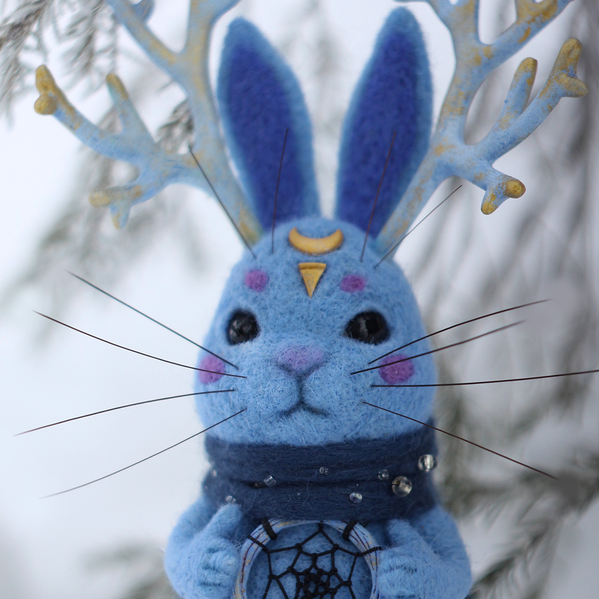 Krolin - My, Needlework without process, Dry felting, Polymer clay, Wolpertinger, Longpost