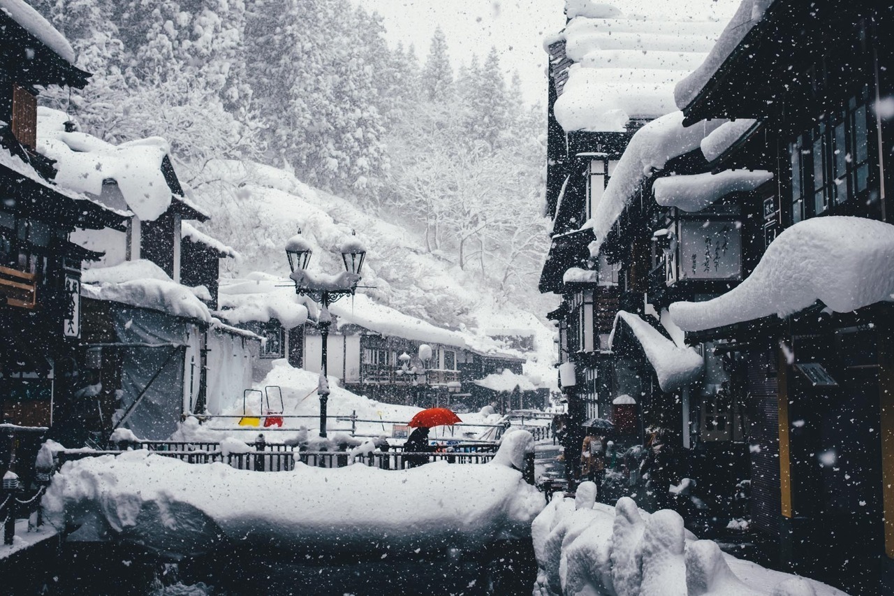 Japan. Ginzan onsen - Japan, The photo, Snow, Winter, Longpost