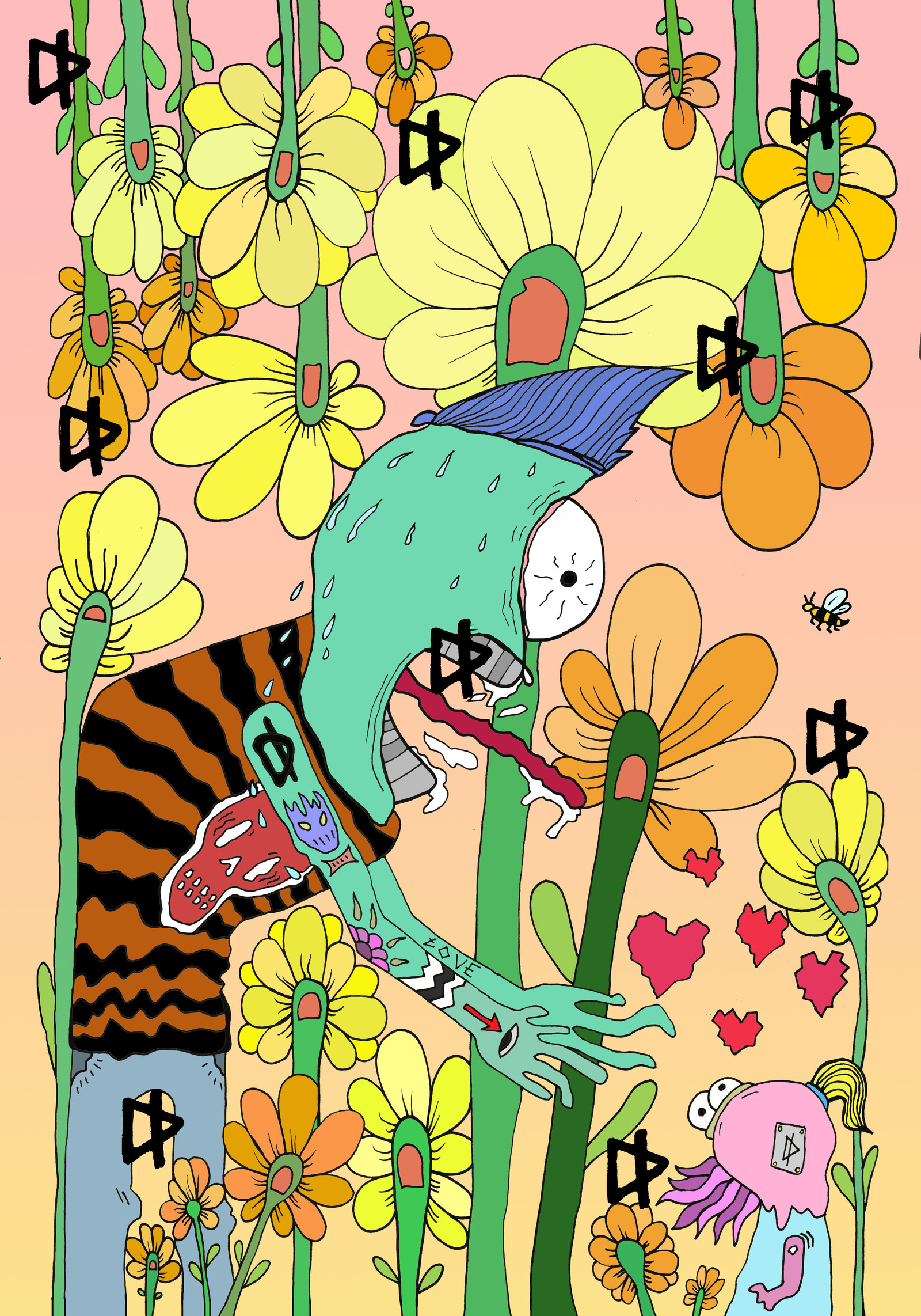 For an amateur. Lover, for you! - My, , Psychedelic, Color illustrations, Longpost, Illustrations