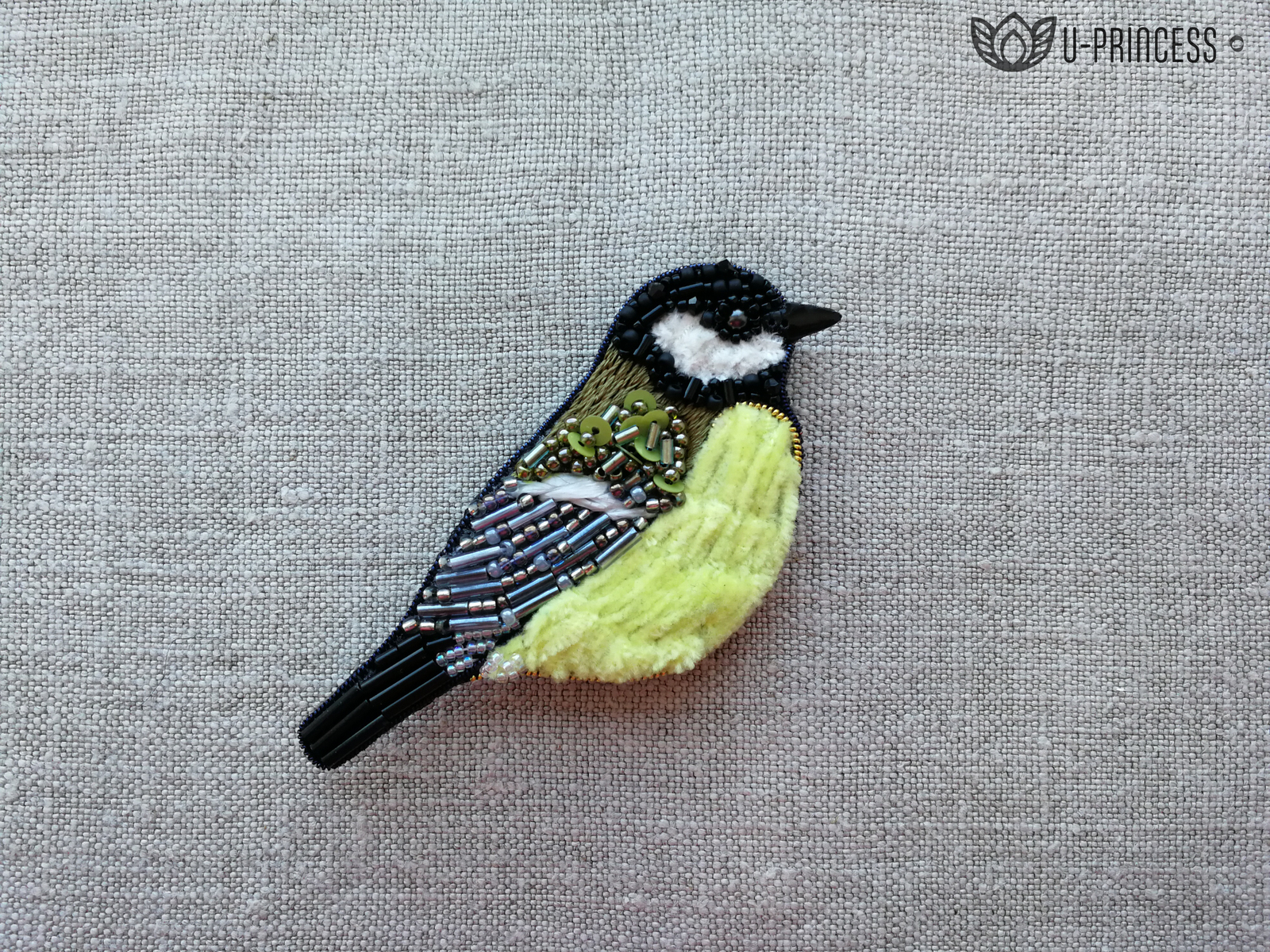 winter birds - My, Beads, Brooch, Needlework without process, Tit, Bullfinches, Handmade, Chenille, Raffia, Longpost