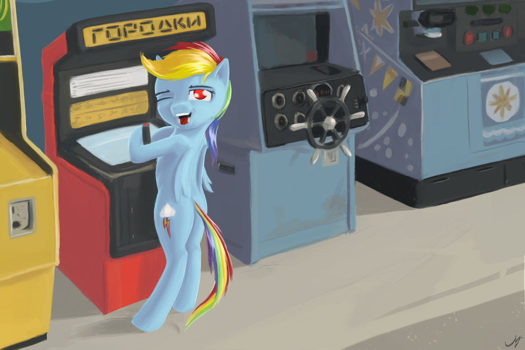 Arcade - My little pony, Rainbow dash, Madgehog
