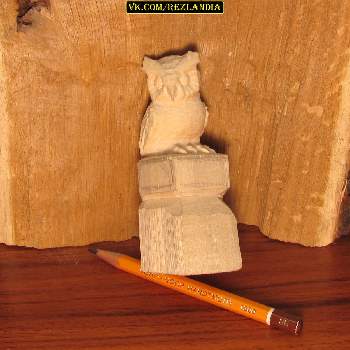 Two incisors - the owl is ready - My, Wood carving, With your own hands, Handmade, Owl, Miniature, Needlework with process, Longpost