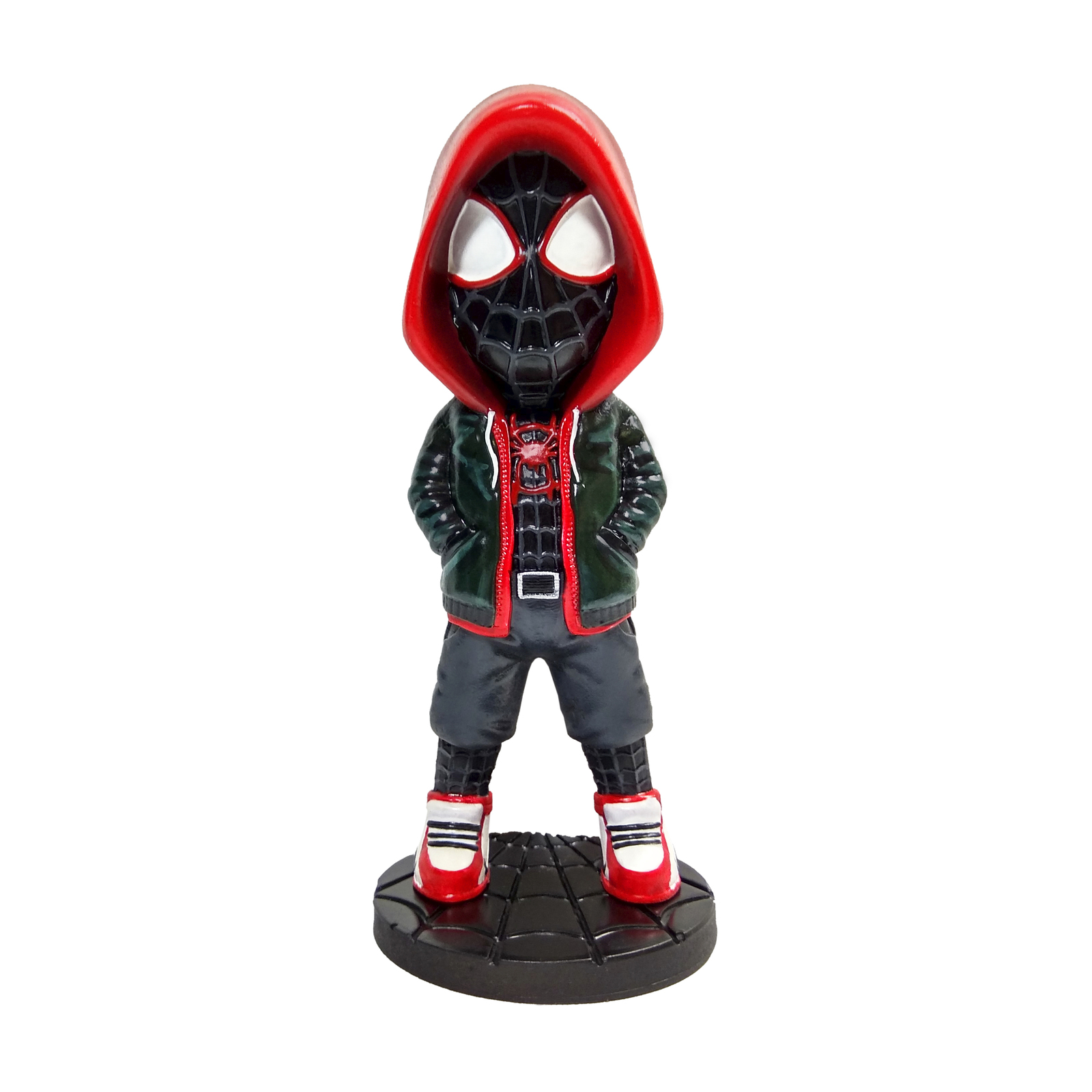 The figurine is almost handmade. 3D printing. Hand painting. Spiderman: Through the universes. Spider-Man: Into The Spider-Verse. - My, Spiderman, Miles Morales, , Figurine, 3D печать, With your own hands, Needlework with process, Video, Longpost, Figurines