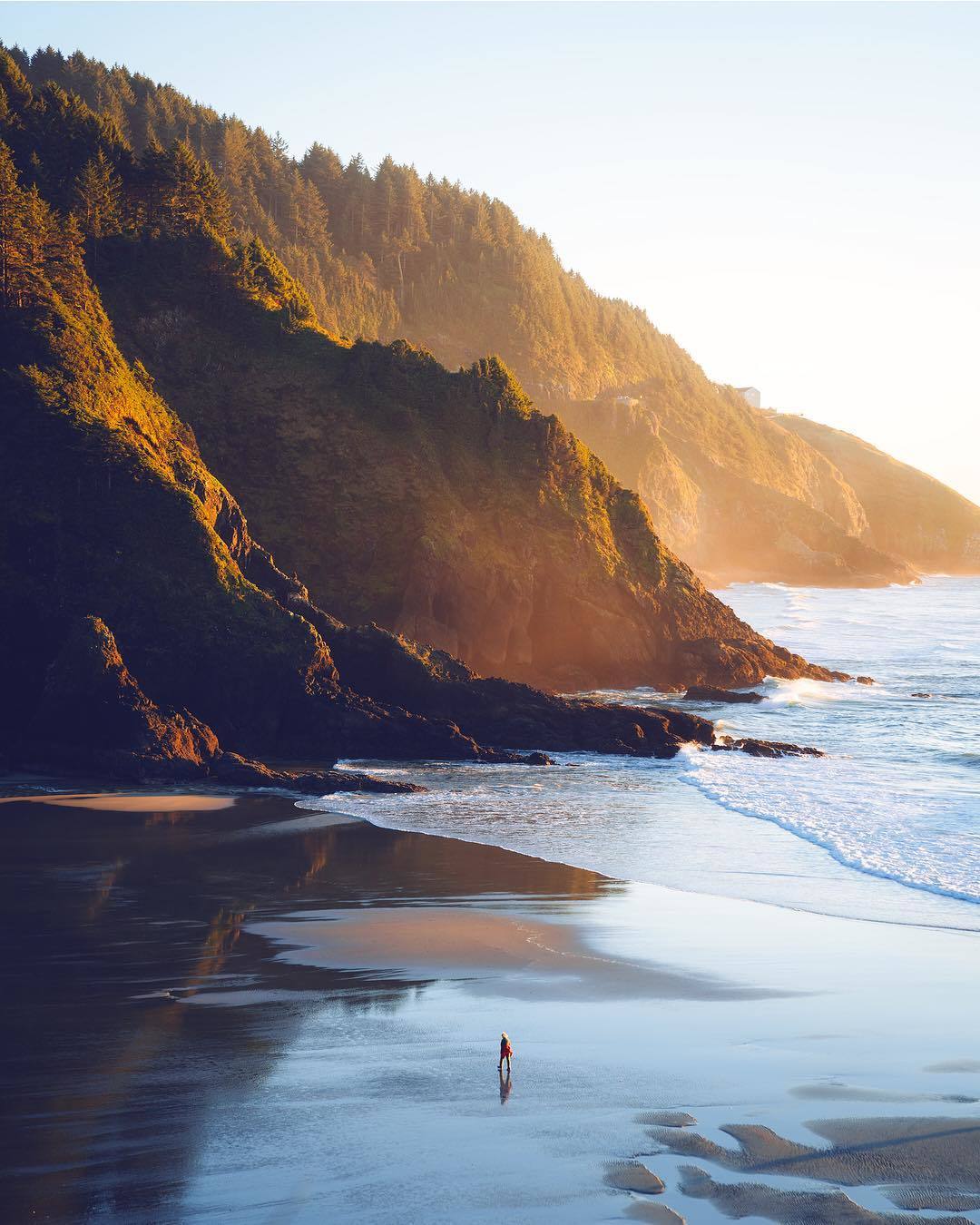 Oregon Coast, USA - The photo, beauty, Nature, Beach, The mountains, USA, Oregon