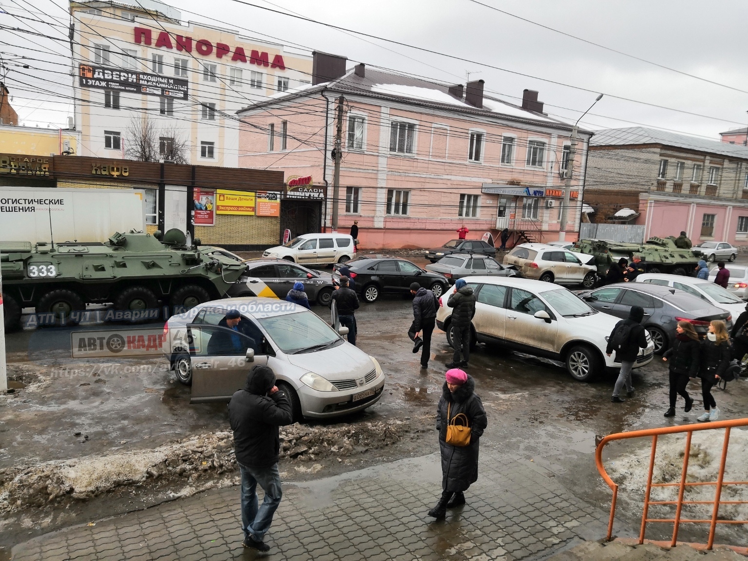 Kursk steam locomotive - Kursk, Road accident, Video, Longpost, Armored personnel carrier