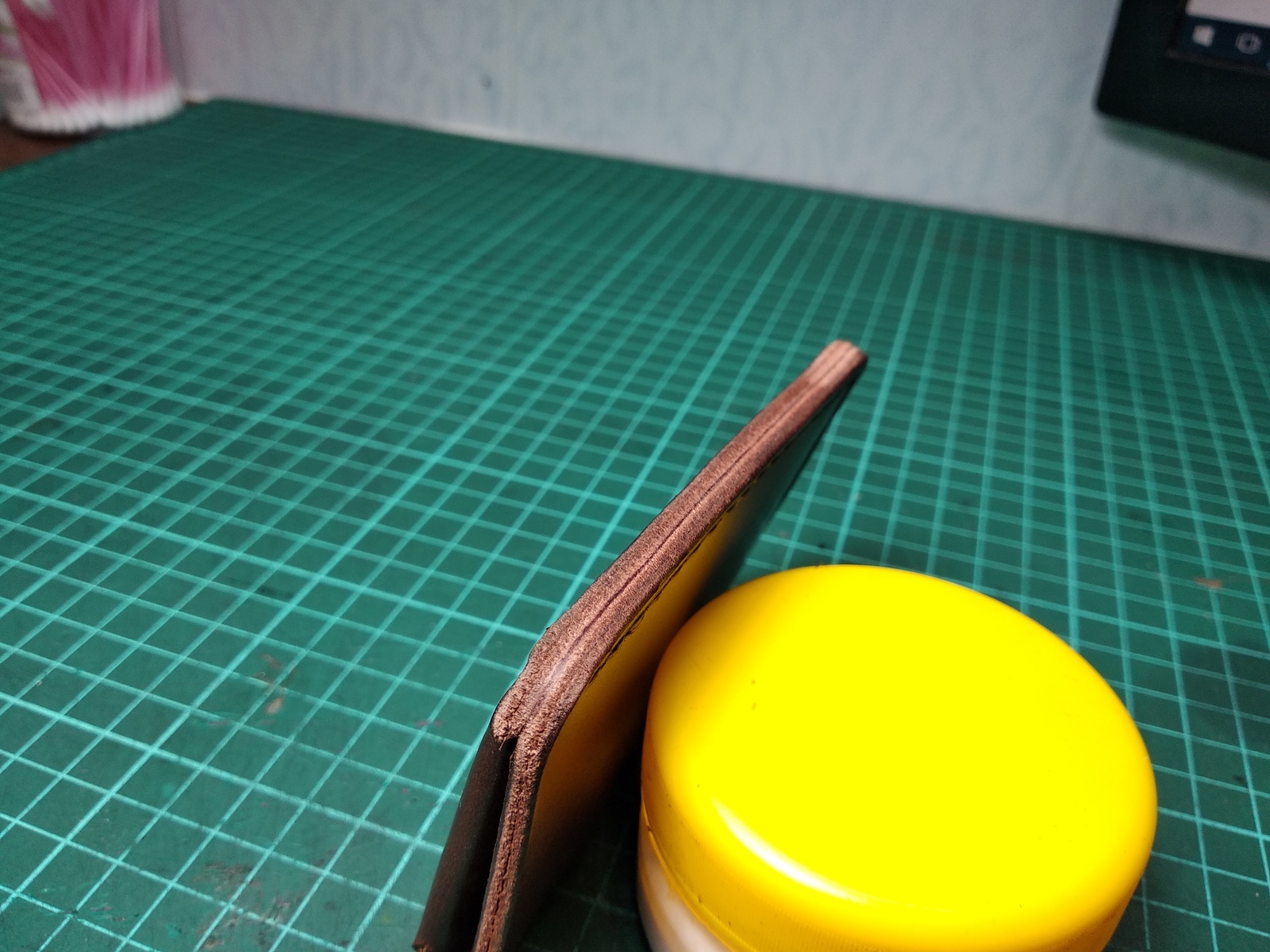 DIY cardholder - My, , Master Class, With your own hands, Leather products, Pattern, Longpost, Cardholder