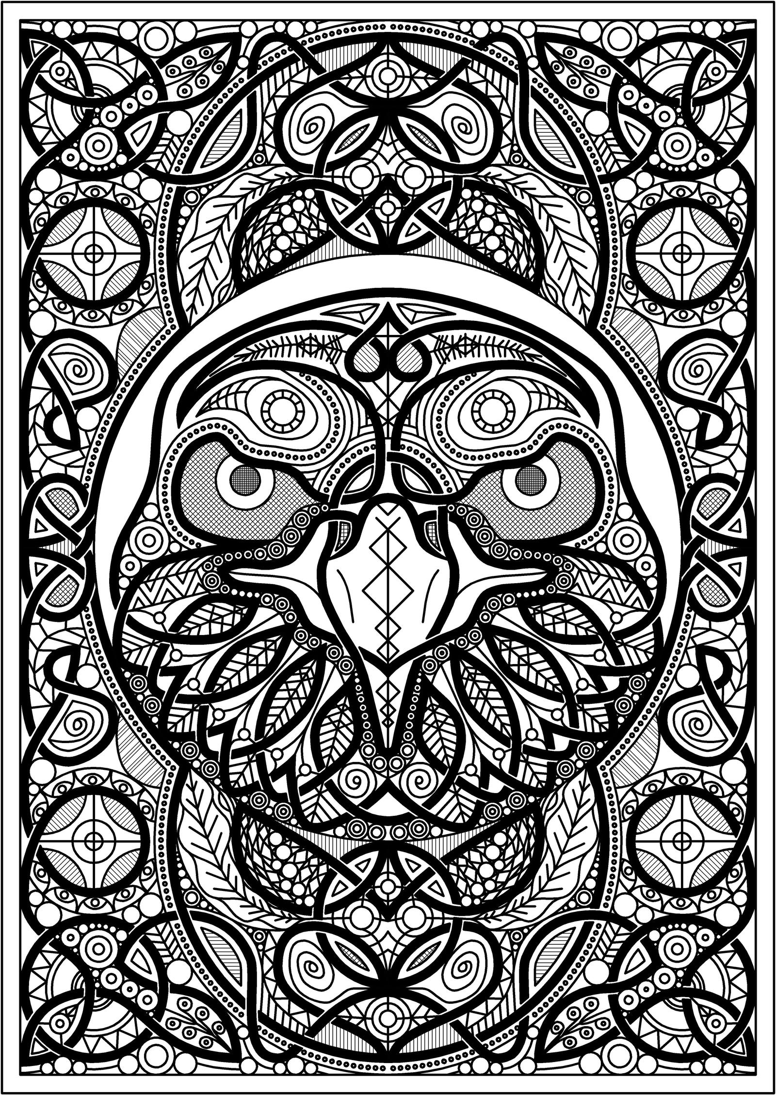 Eagle - My, Drawing, Eagle, Ornament