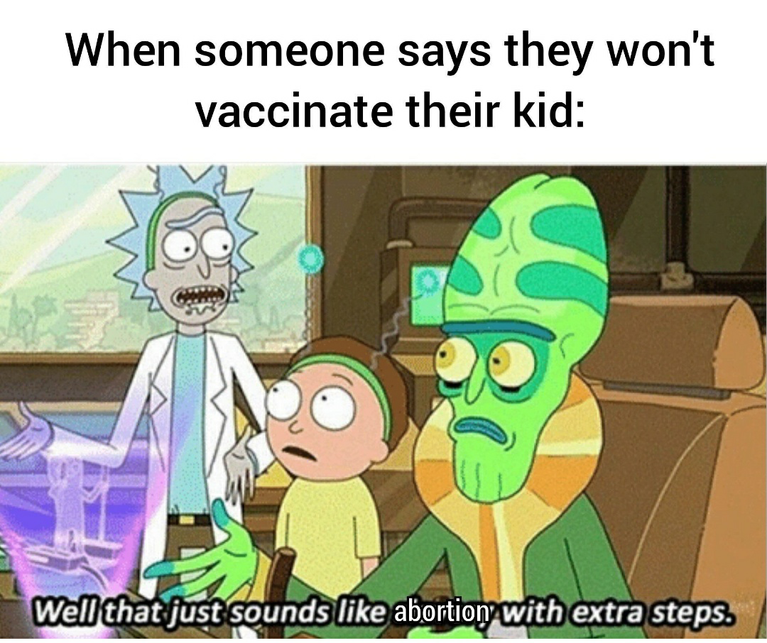 Vaccination - Memes, Rick and Morty, English language, Anti-vaccines