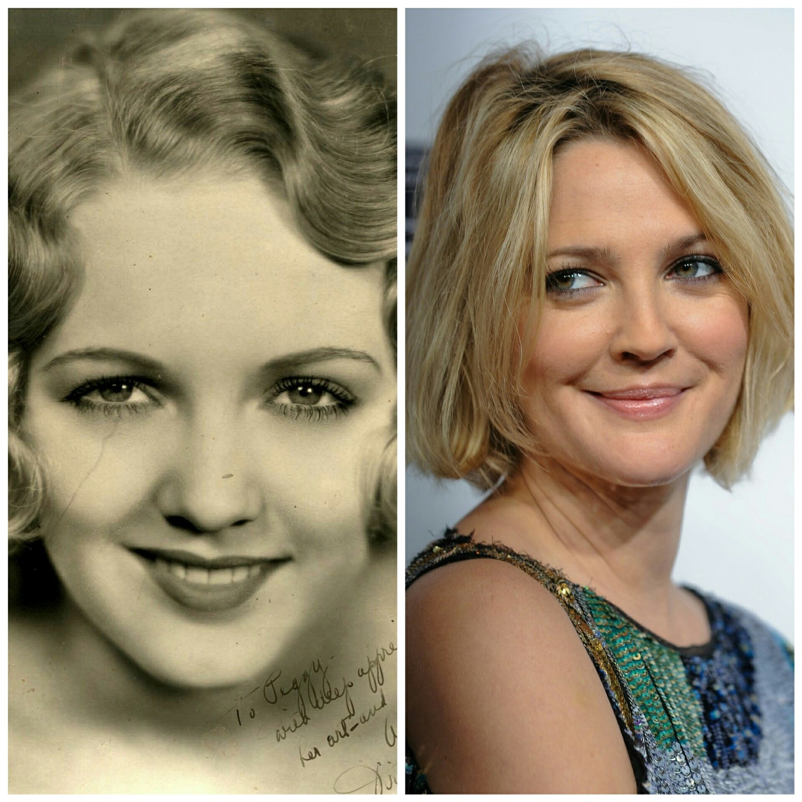 Virginia Cherrill and Drew Barrymore - Actors and actresses, Similarity