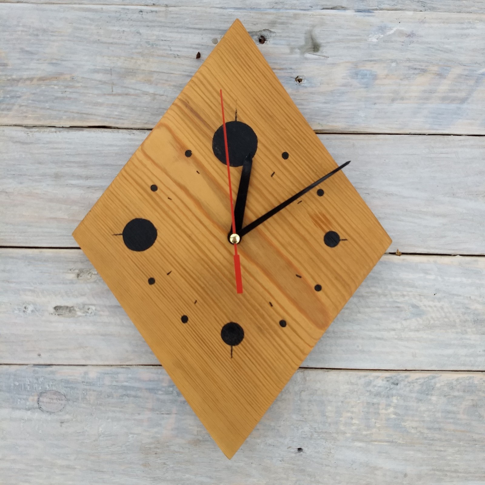 Clock to hang on the wall - My, Woodworking, Longpost, Wall Clock, Handmade, Needlework without process, Decor