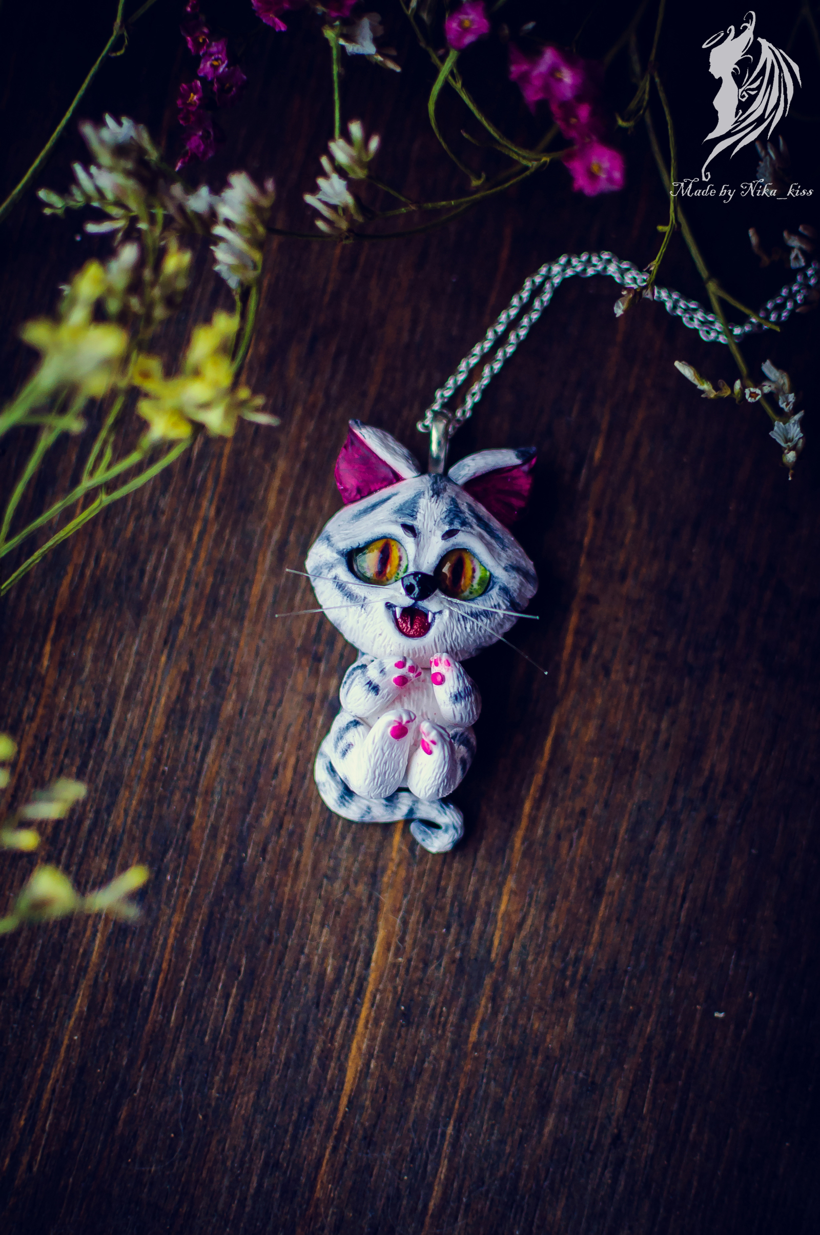 Mustachioed-striped cat made of polymer clay. - Longpost, Paws, Nika_kiss, cat, Handmade, Polymer clay, Needlework without process, My