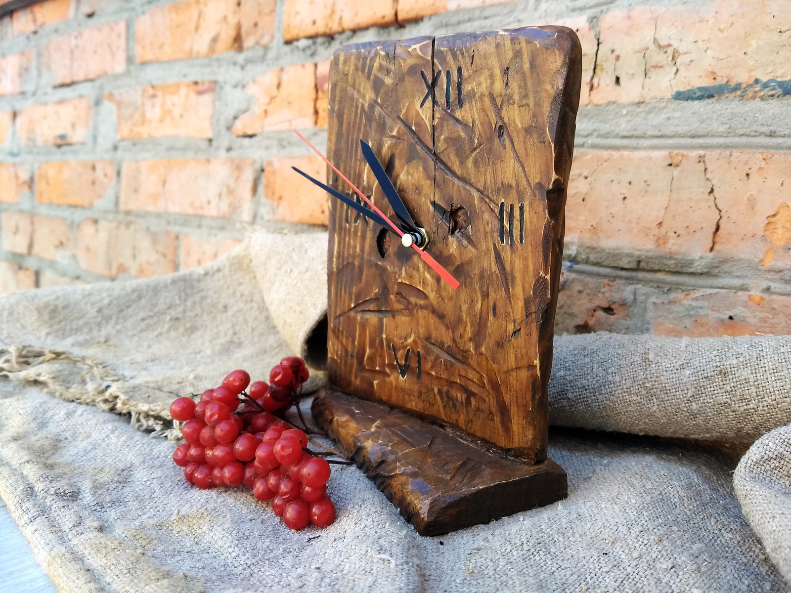 The clock that's on the table - My, Woodworking, Longpost, Handmade, Decor, , Clock, Needlework without process, Mechanical watches