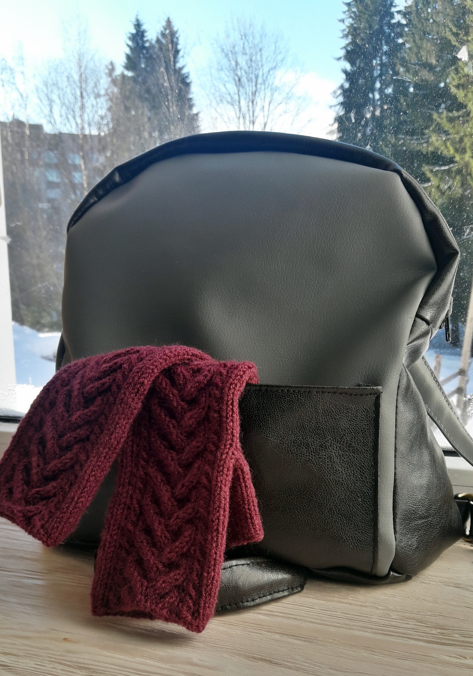 My knitting world - My, Knitting, Mitts, Backpack, , Hobby, Longpost