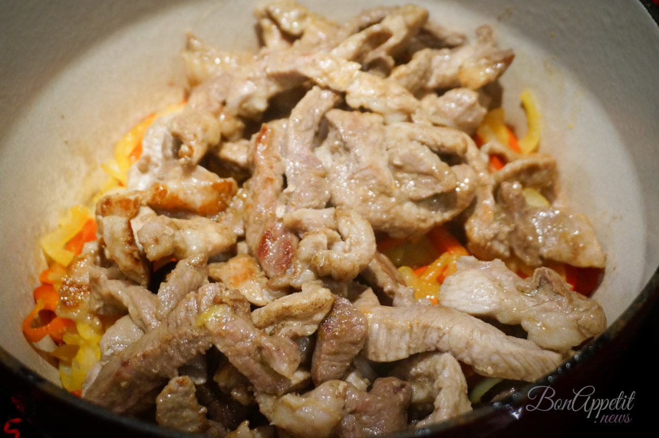 Braised pork with vegetables - My, , Recipe, , Longpost