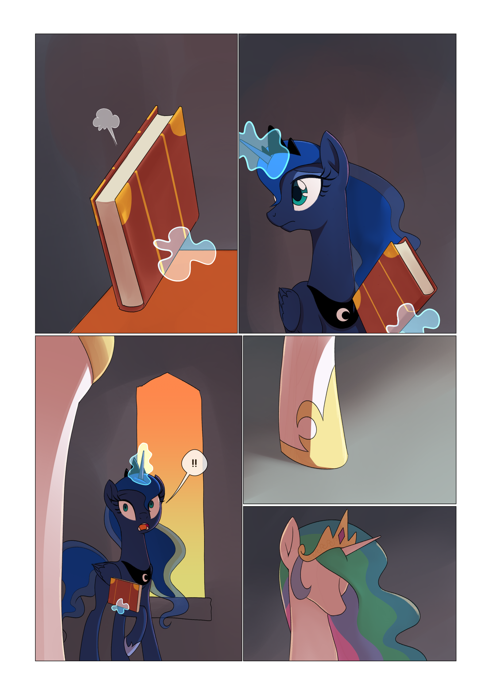 Scar of Solar [29-37] - My little pony, Princess luna, Princess celestia, Twilight sparkle, Spike, Scar of Solar, Comics, Translation, Longpost