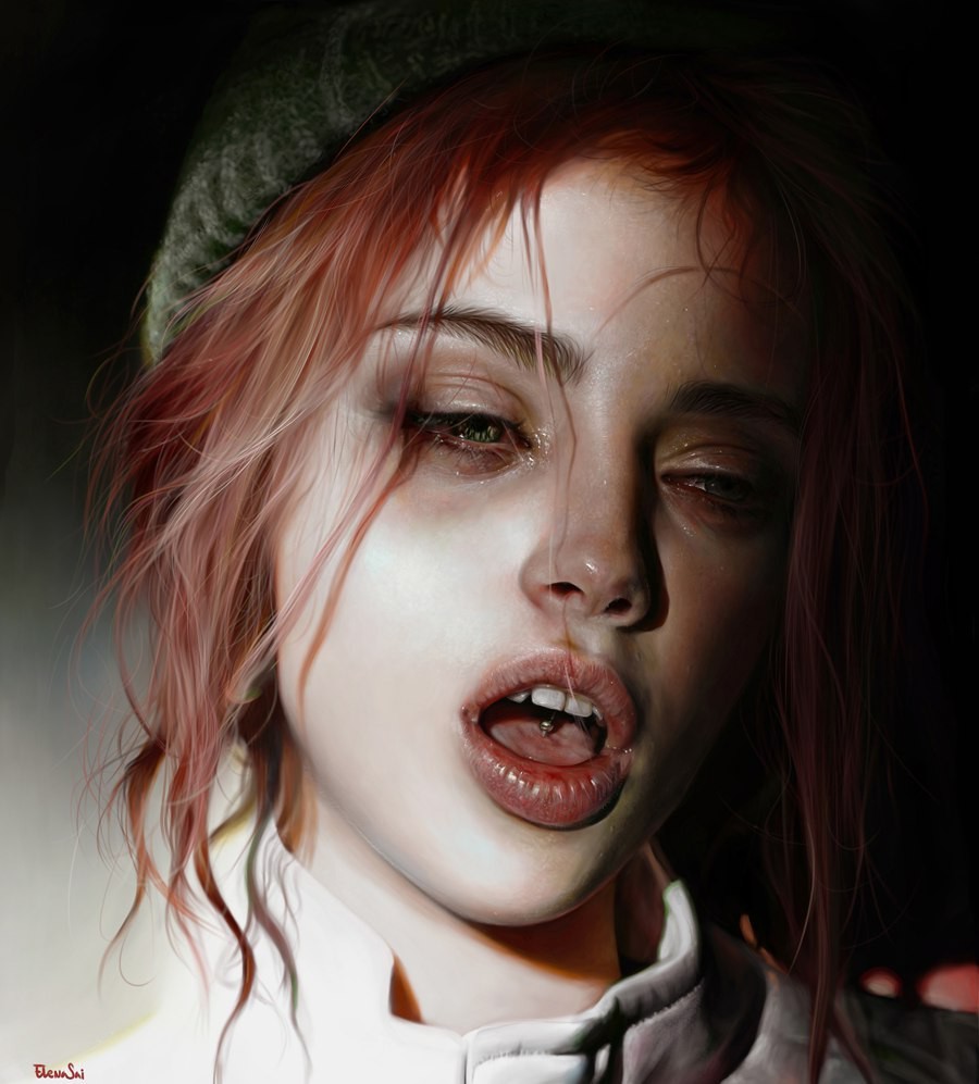 Scary paintings by Elena Sai - Art, Drawing, Portrait, Elena SAI, Longpost