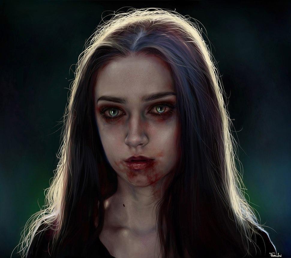 Scary paintings by Elena Sai - Art, Drawing, Portrait, Elena SAI, Longpost