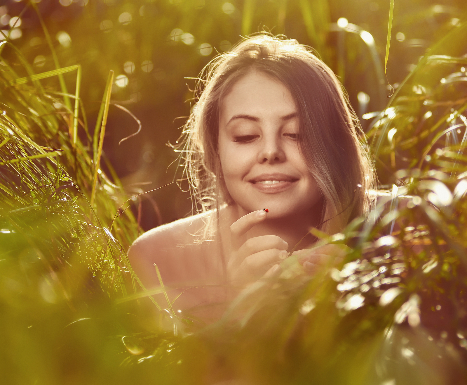 Summer - My, Summer, Girls, ladybug, The photo