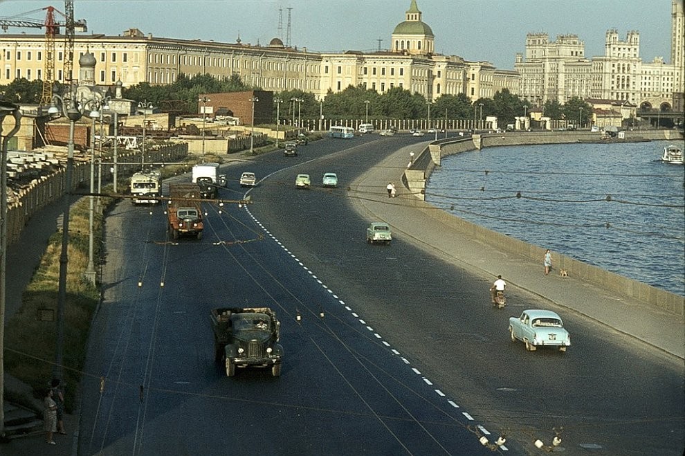 Утро в Москве 1956 год - СССР, История, Москва, Доброе утро, Старое фото, Утро