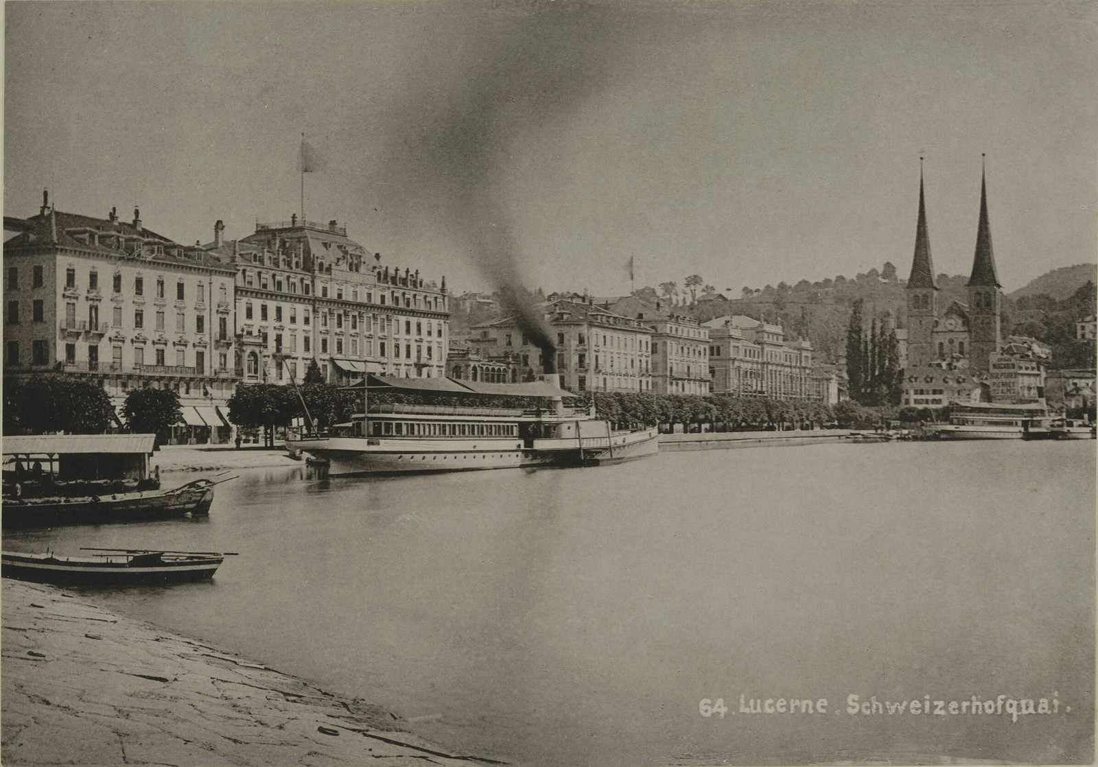 [Lucerne. Switzerland] Photo from the beginning of the 20th century. - Retro, Old photo, Black and white photo, Images, No text, Longpost