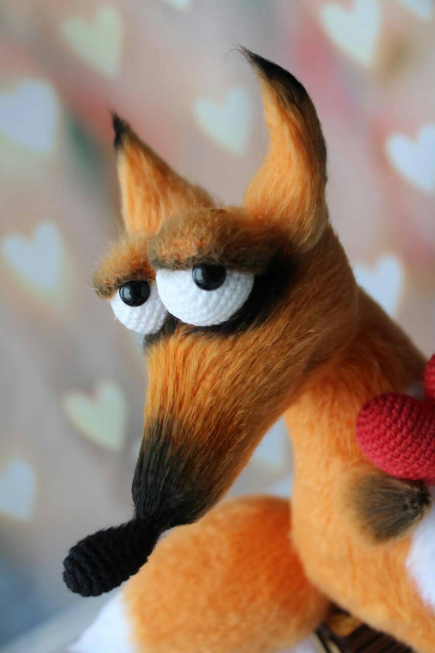 Fox Alice - My, Knitting, Amigurumi, Needlework without process, Knitted toys, Longpost, Fox