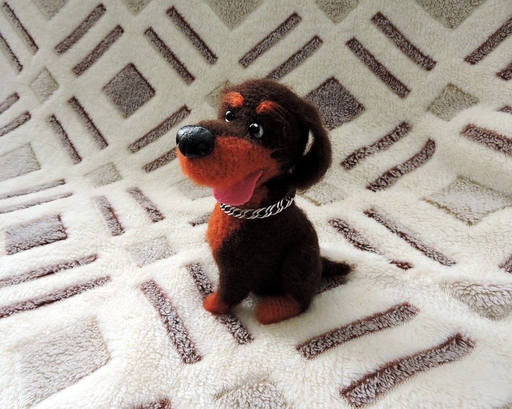 world of toys - My, Amigurumi, Dog, Hare, , Buttons, Dachshund, Crochet, Needlework without process, Longpost