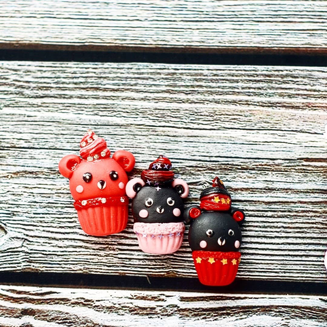 Brooches made of polymer clay - My, Brooch, Polymer clay, Handmade decorations, Milota, Accessories, Decoration, Bears, Longpost