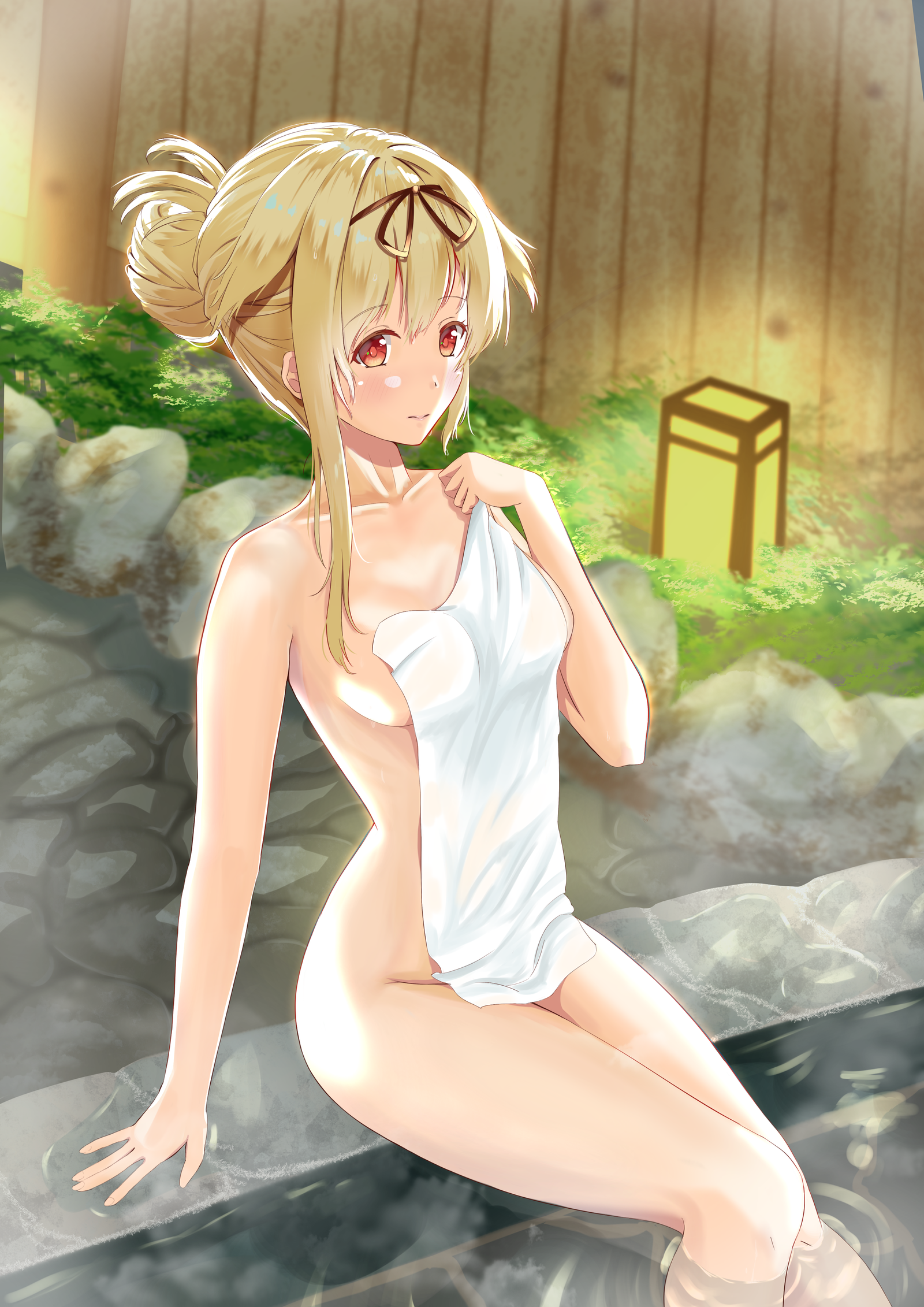 Yuudachi - NSFW, Kantai collection, Anime, Anime art, Yuudachi, , Bath, Naked