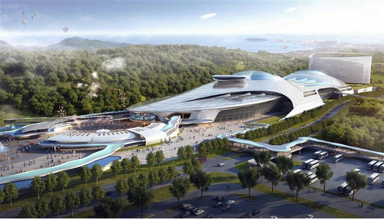 The huge Chimelong oceanological center is being built in the city of Zhuhai. - China, Xinhua, Oceanarium, Longpost, Architecture, Building