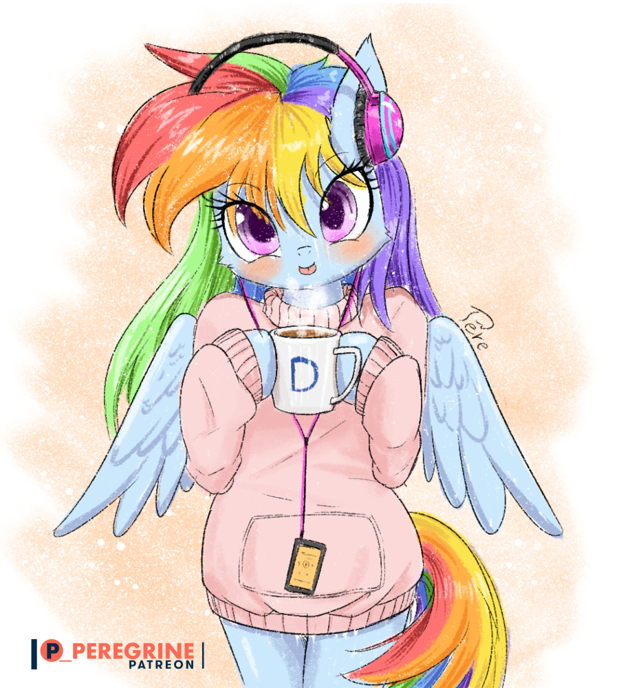 Coffee for Rainbow Pony - My little pony, Rainbow dash, Phoenixperegrine