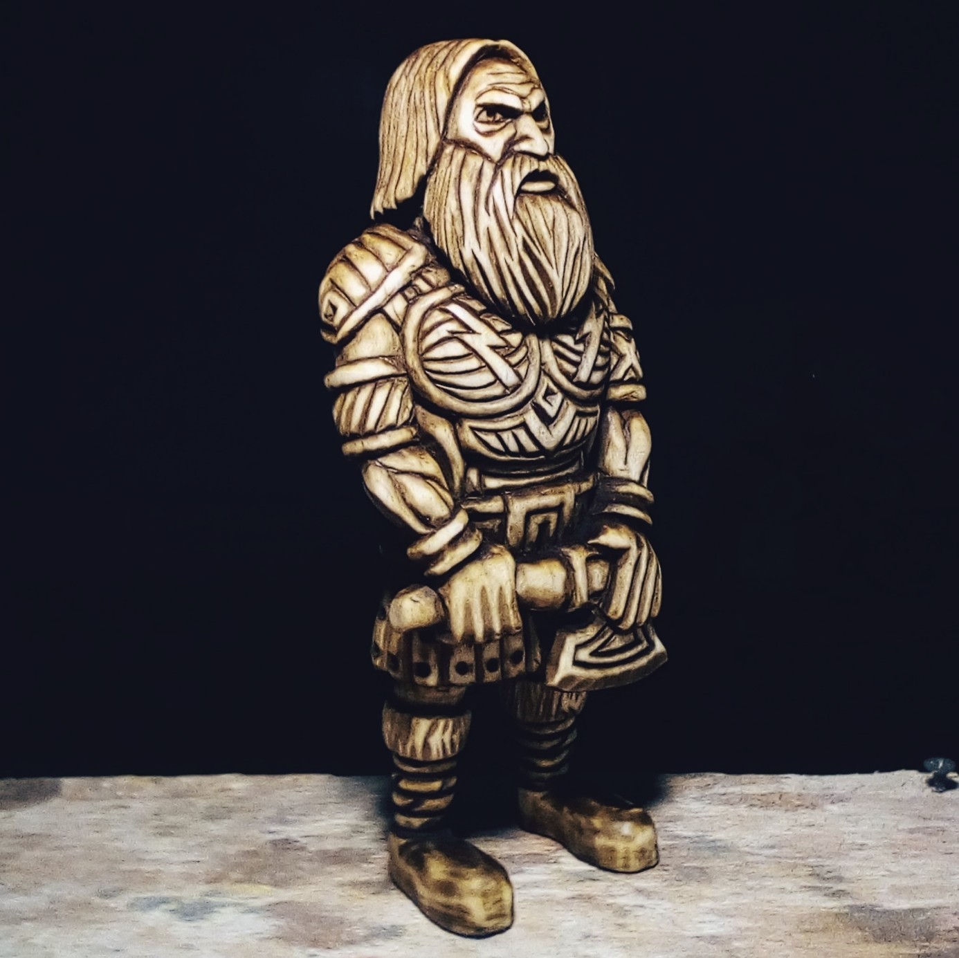 PERUN, linden material, height 19cm. - My, Wood carving, Slavic mythology, Perun, Longpost