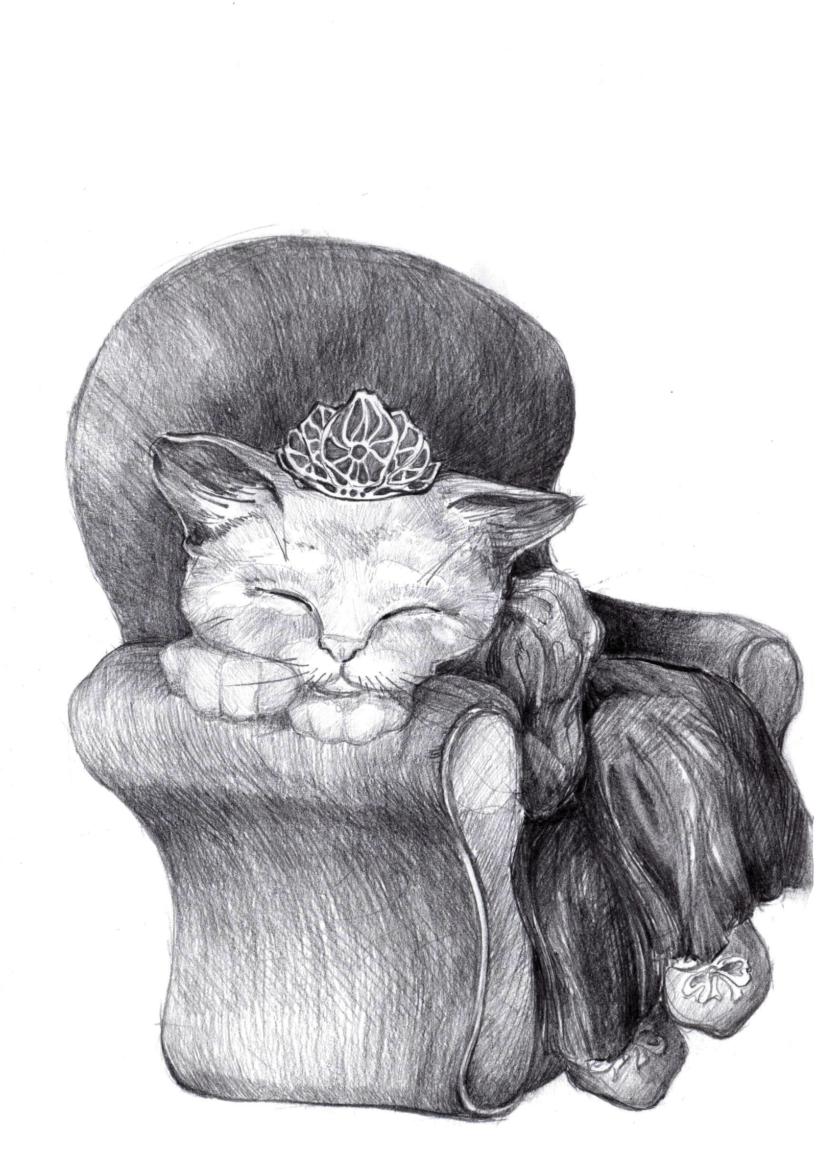 Winter cats - My, cat, Longpost, Drawing, Pencil drawing, Graphics, Anthro