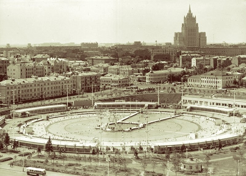 Moscow Basin - the USSR, Story, Swimming pool, Moscow, Old photo