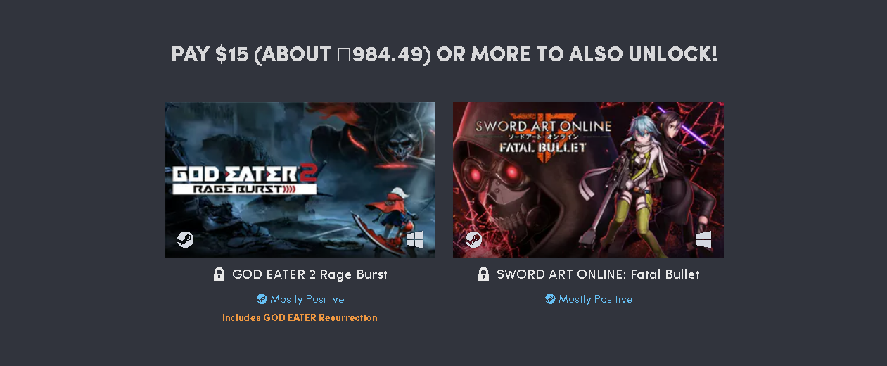 HUMBLE BANDAI NAMCO BUNDLE 3 - Humble bundle, Steam, Not a freebie, Longpost