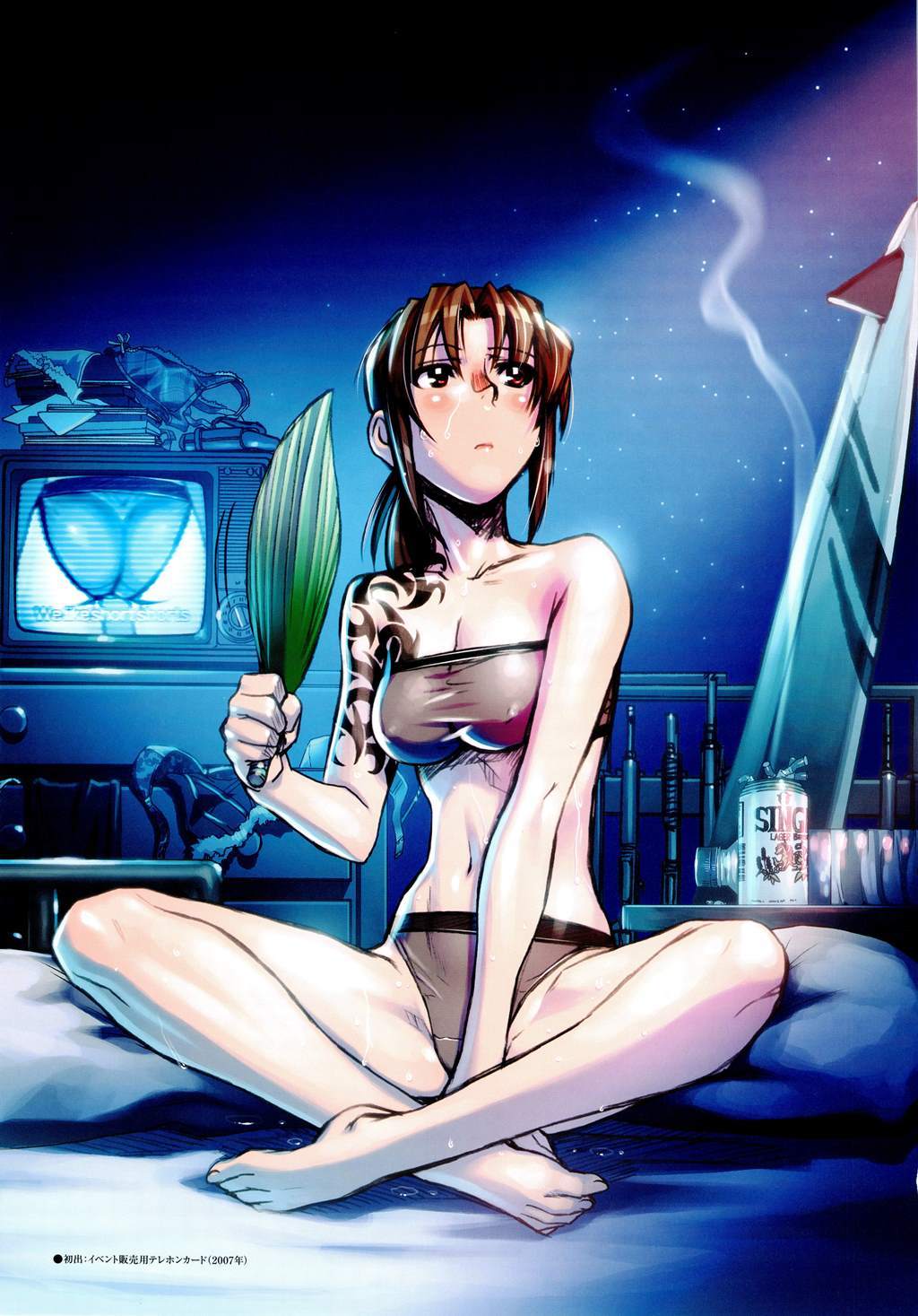 Black Lagoon Mission Call official artbook NSFV part - NSFW, Black lagoon, Anime art, Beautiful girl, Swimsuit, Revy, Roberta, Balalaika Black Lagoon, , Longpost