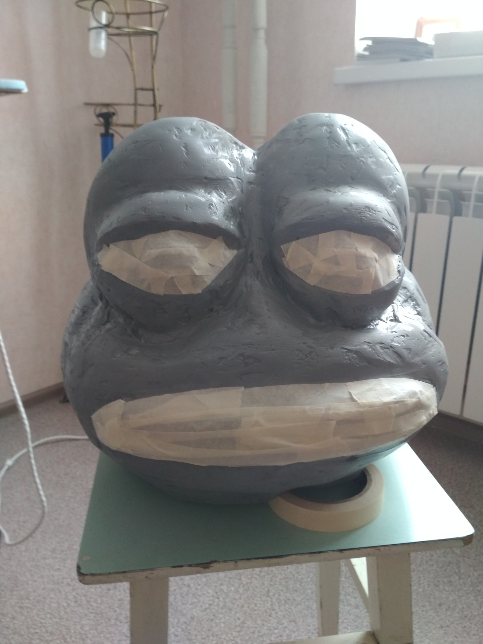 How I made the Pepe the Frog mask - My, Memes, Crafts, Mask, Papercraft, Longpost