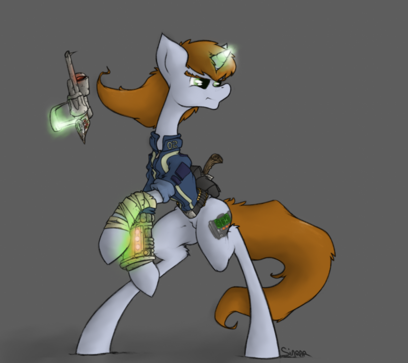 LittlePip - My little pony, Original character, Littlepip, Fallout: Equestria, PonyArt, Sinrar