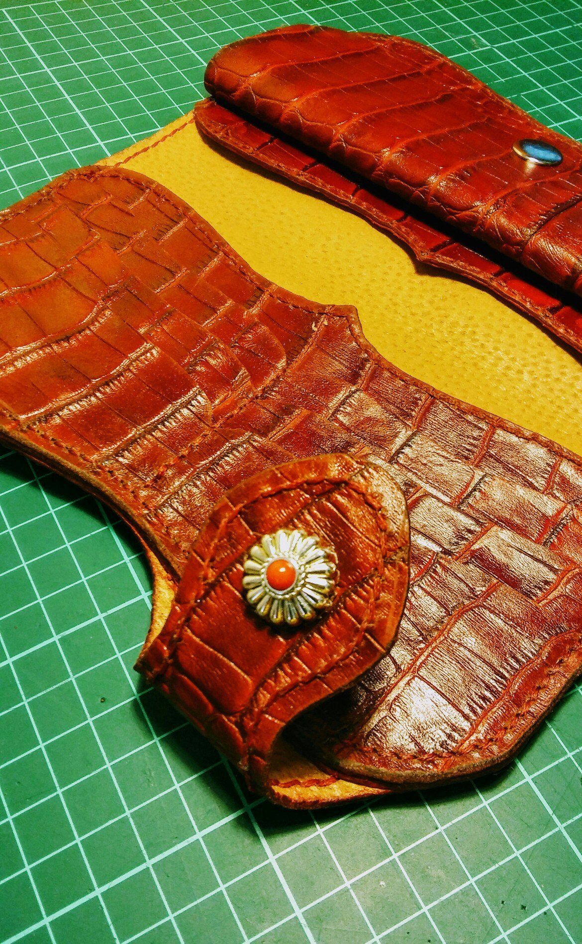 Some leather handmade - My, Handmade, Leather, Embossing on leather, Cover, Longpost, With your own hands