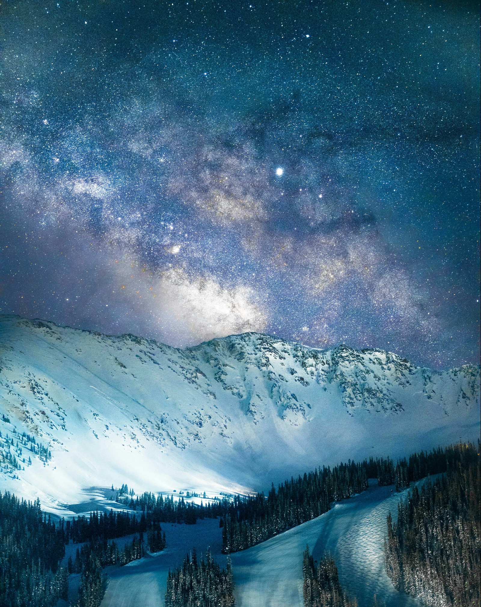 Starlight Night - The photo, Milky Way, Sky, Starry sky, The mountains, Night