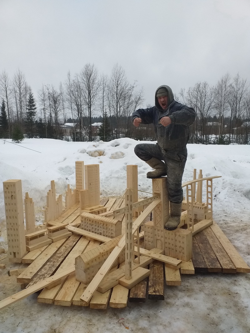 Under eternal rest - My, Alexander Ivchenko, Chainsaw, Sculpture, , Карелия, Lakhdenpokhya, , Video, Longpost